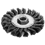 Brush Wheel 4" Knot Med M10 X 1.25