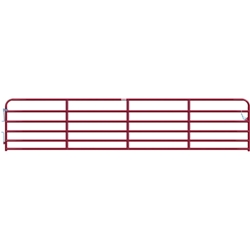 Gate Cattle 20' 6 Rail 2" Red