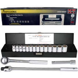 Socket Set Metric 1/2" Drive 18 pc.