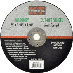 Wheel Cut-Off 7" X 1/8" Masonry