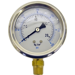 Gauge 2-1/2" Oil Filled 0-250 PSI